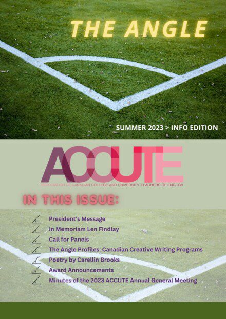 ACCUTE Journal, The Angle